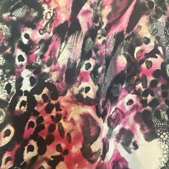 West Kei Vintage Y2K Womens Sheer Paisley Lace Flutter Blouse Size L Whimsygoth - Picture 6 of 11